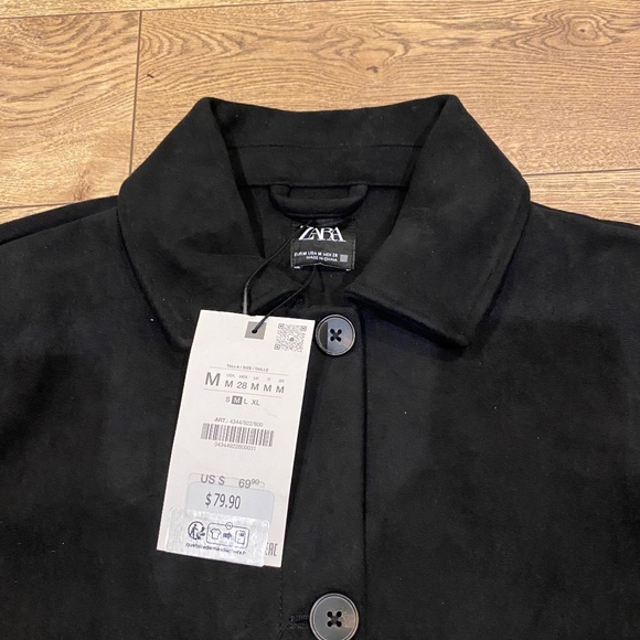 Zara Women Faux Suede Jacket (M)NWT - Picture 4 of 6